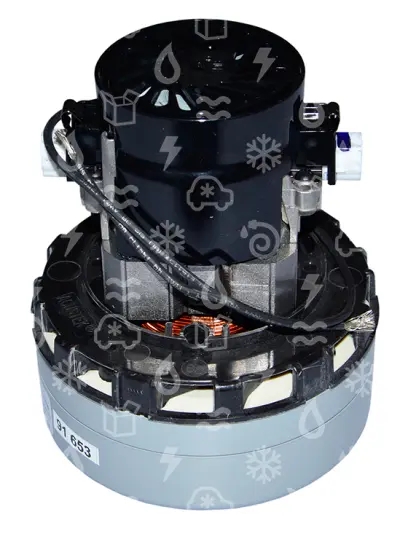 motor vysavače 480 W/24 V DC, AMETEK LAMB 116599-13, periferní bypass, 5,7